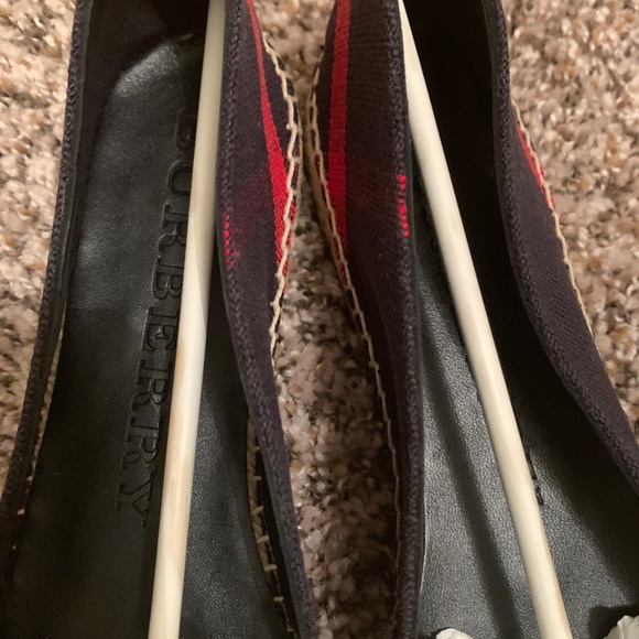 Burberry Brit espadrilles flats . Size 9.5 color navy check - Picture 2 of 16
